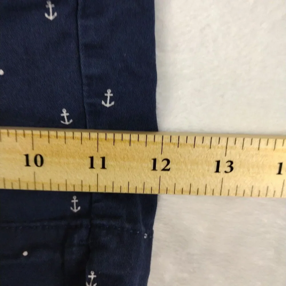 Nautica Shorts Womens Size‎ 14 Anchor Chino Blue Casual Summer Shortie Bottoms